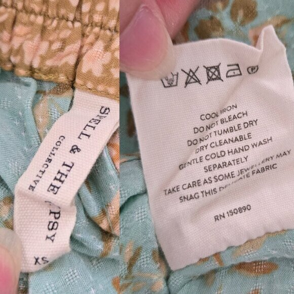 Spell Maisie Vintage Turquoise Top High low Skirt Set Top Small Skirt XS b140E - Picture 8 of 8